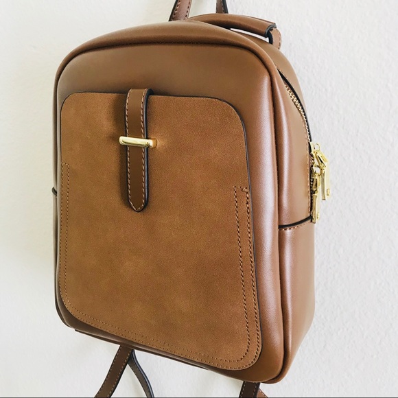 “Avery” Brown Mini Backpack Purse - Picture 2 of 5